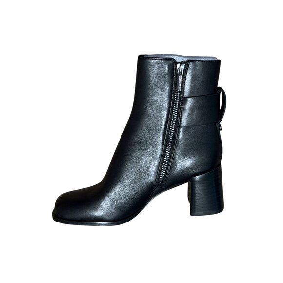 Karl Lagerfeld Pomona Womens Black Leather Ankle Boots Size 7 With Side Zipper & - Picture 4 of 12